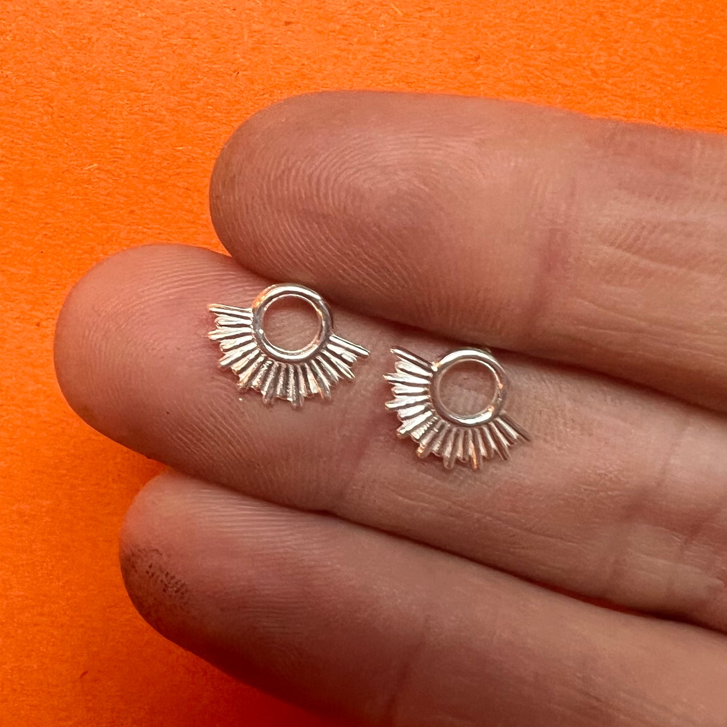 Half Sun Stud Earrings