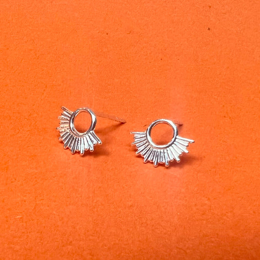 Half Sun Stud Earrings