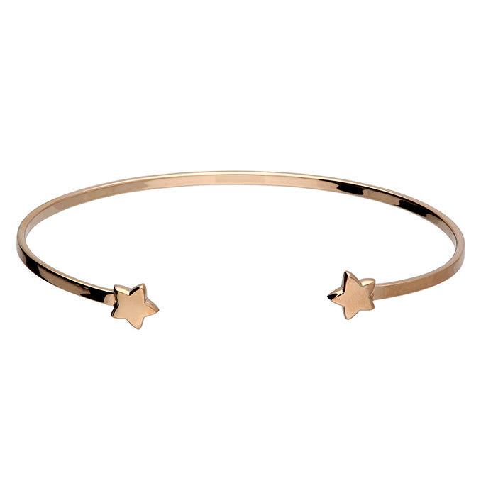 Rose Gold Star Bangle