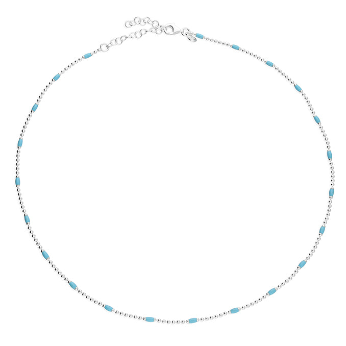 Turquoise Enamel Necklace