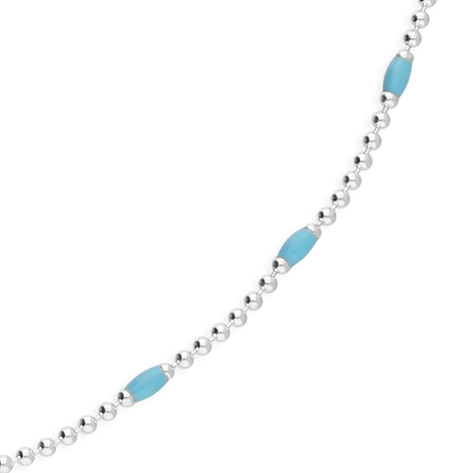 Turquoise Enamel Necklace