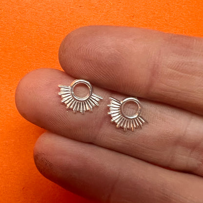 Half Sun Stud Earrings