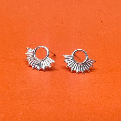 Half Sun Stud Earrings