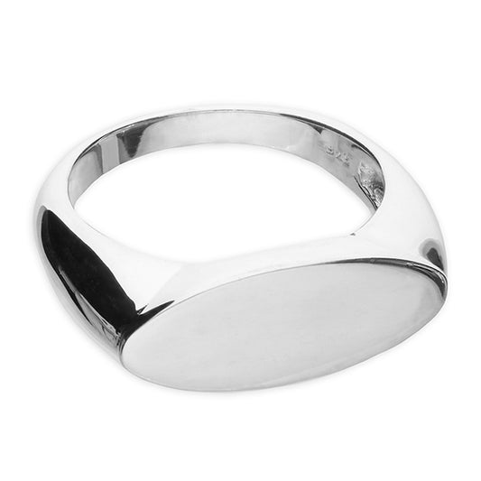 Narrow Oval Signet Ring