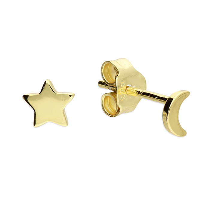 Star & Moon Stud  earrings