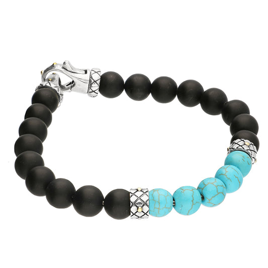 Turquoise and Onyx Bracelet