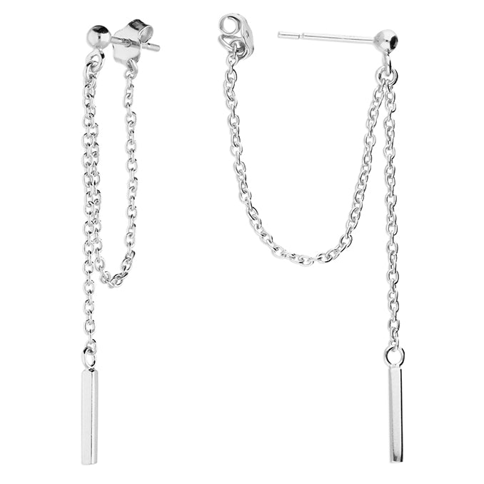 Ball & Chain Drop Earrjngs