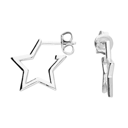 Open Star Stud Hoops