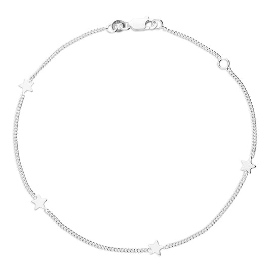 In Line Star Anklet