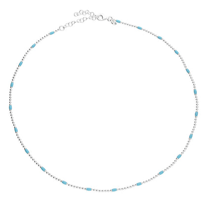 Turquoise Enamel Necklace