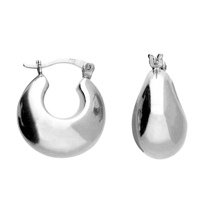 Chunky Tapered Hinged Hoop Earrings
