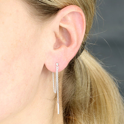 Ball & Chain Drop Earrings